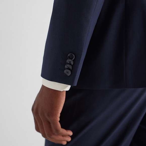 EXPRESS Extra Slim Navy Wool-Blend Modern Tech Suit NWT - Picture 6 of 15